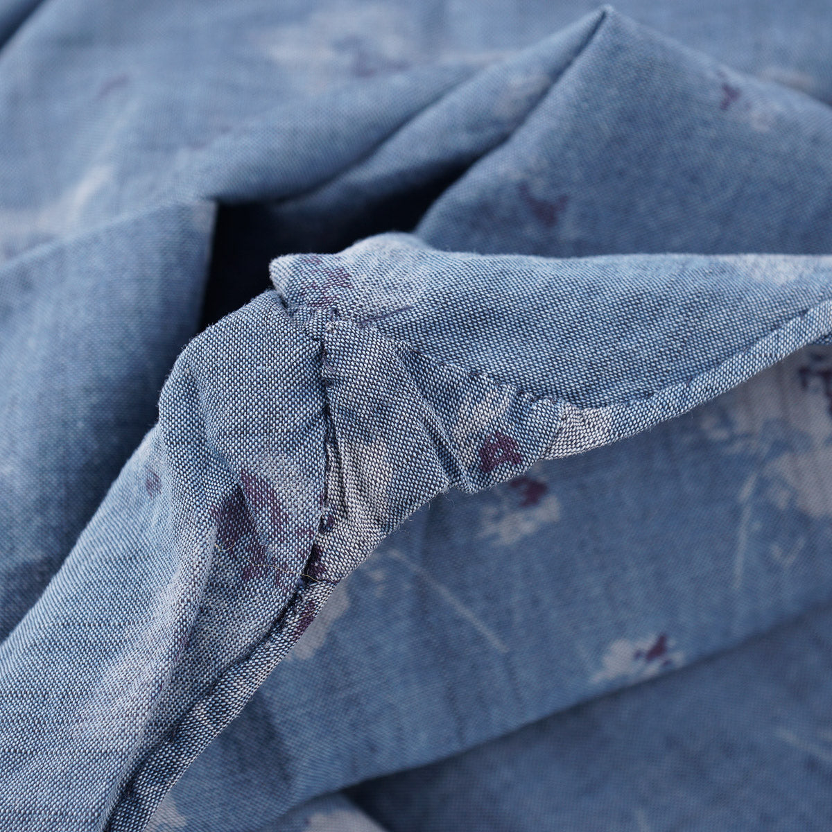 Kiton Floral Print Chambray Cotton Shirt - Top Shelf Apparel