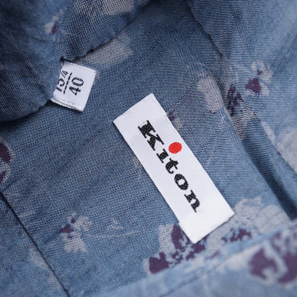 Kiton Floral Print Chambray Cotton Shirt - Top Shelf Apparel