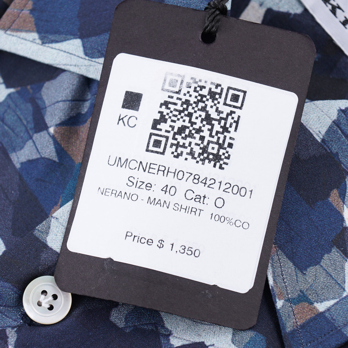 Kiton Geometric Patterned Cotton Shirt - Top Shelf Apparel
