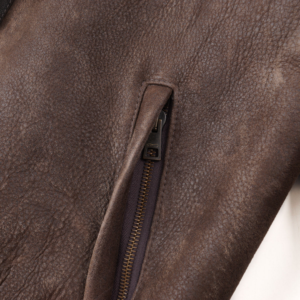 Boglioli Shearling Leather Bomber Jacket