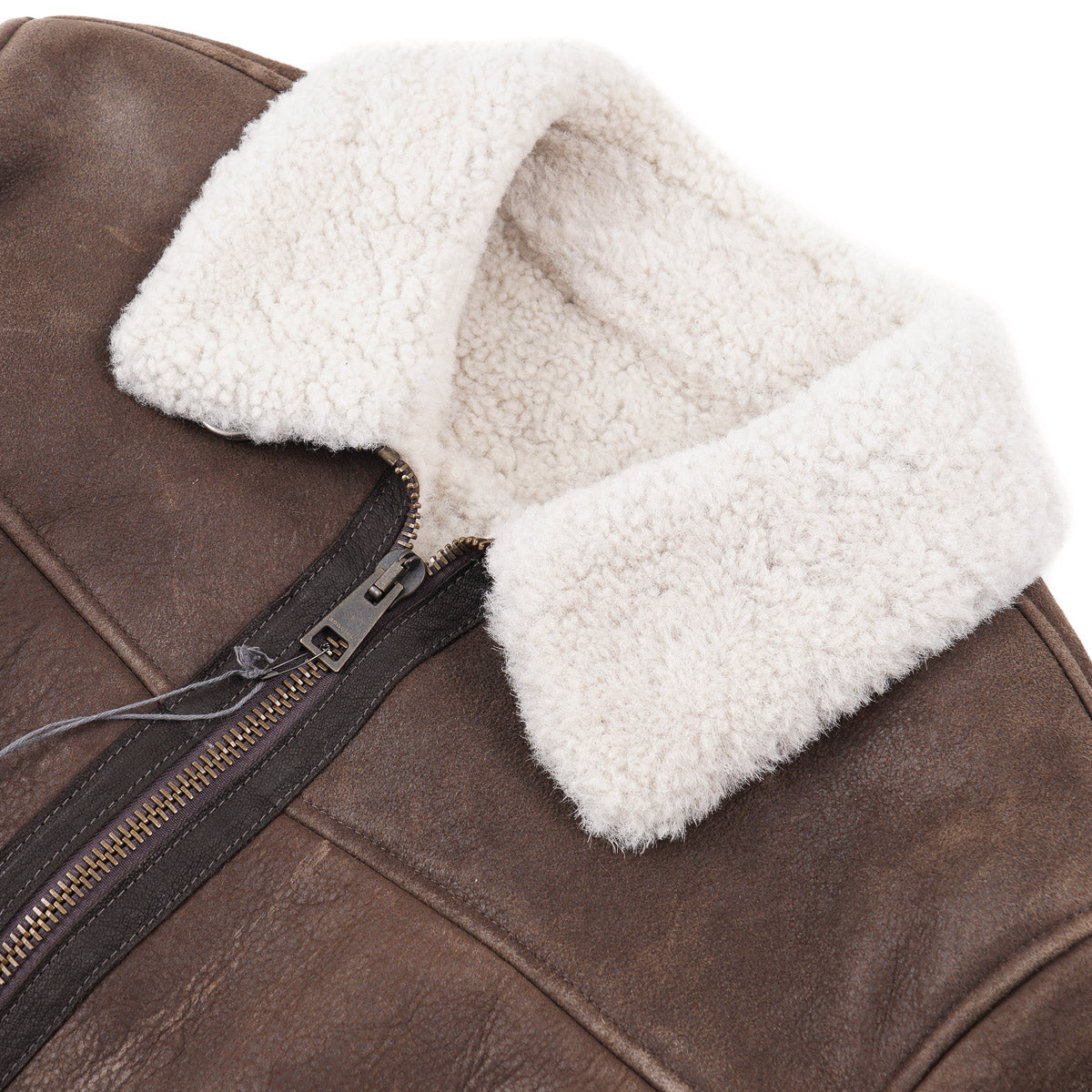 Boglioli Shearling Leather Bomber Jacket