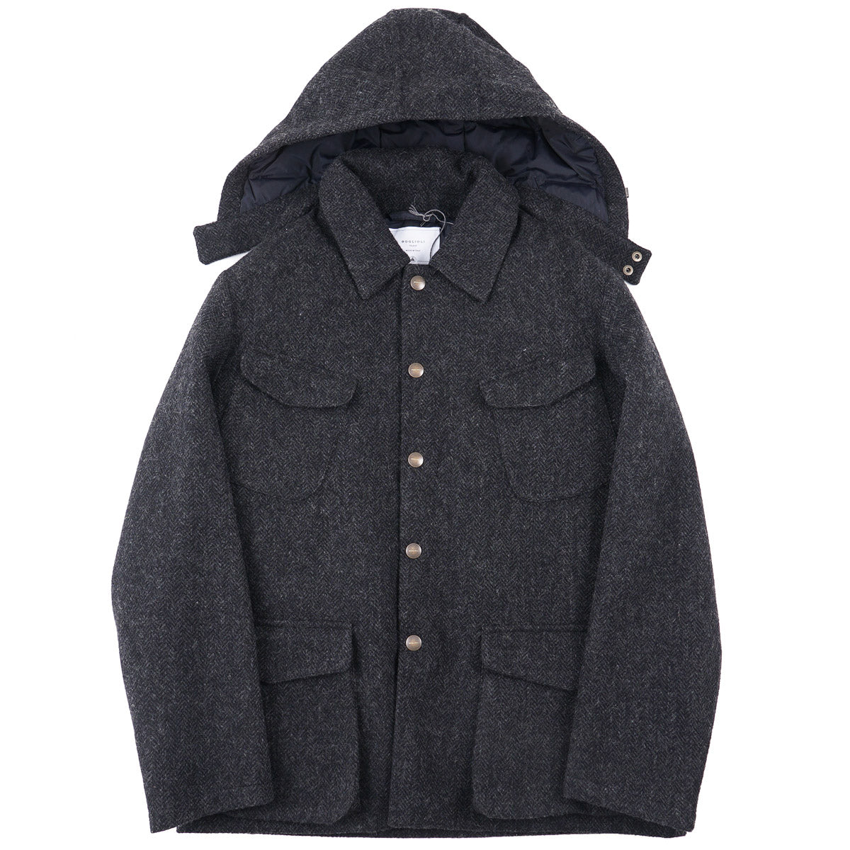 Boglioli Hooded Insulated Wool Field Jacket
