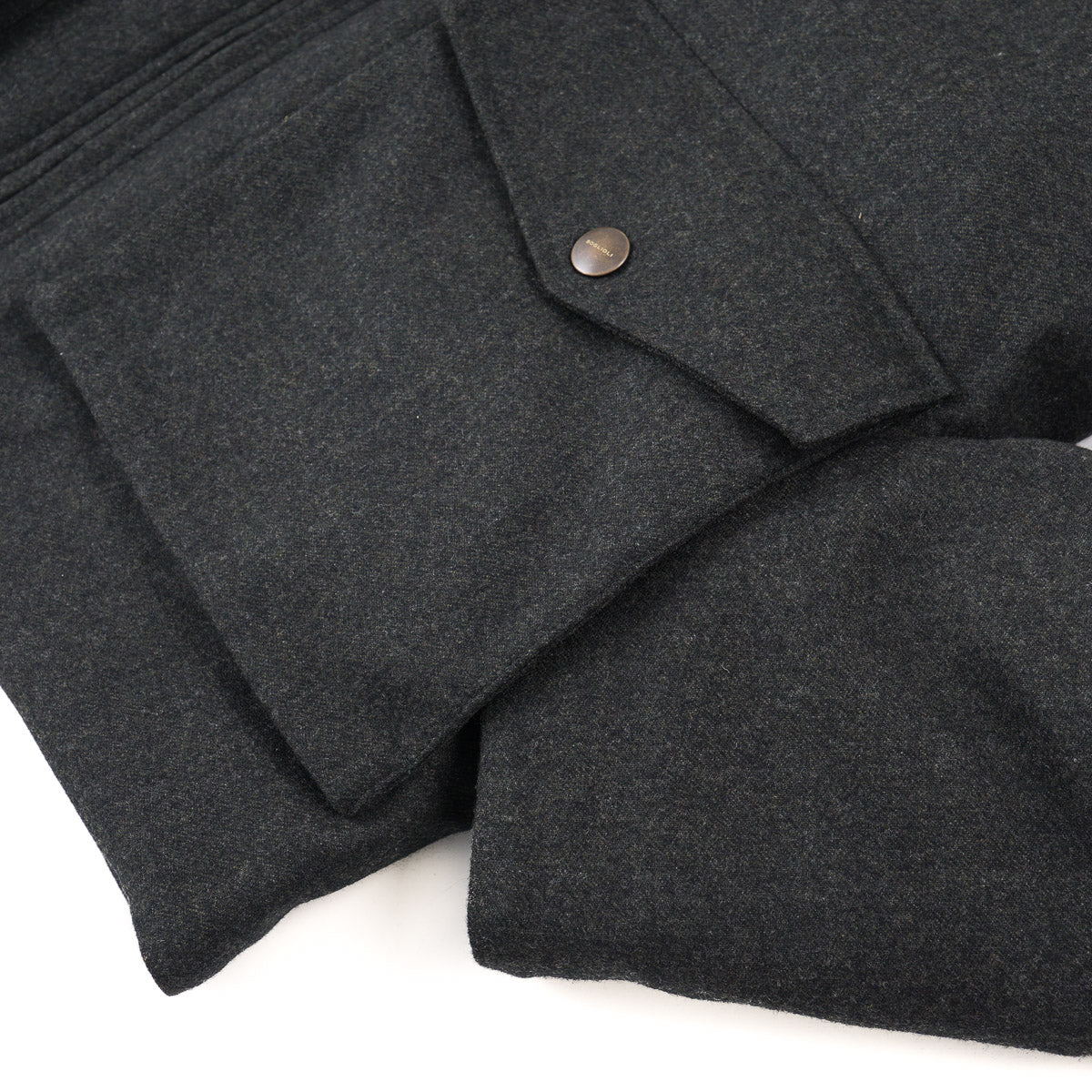 Boglioli Flannel Wool Hooded Down Jacket