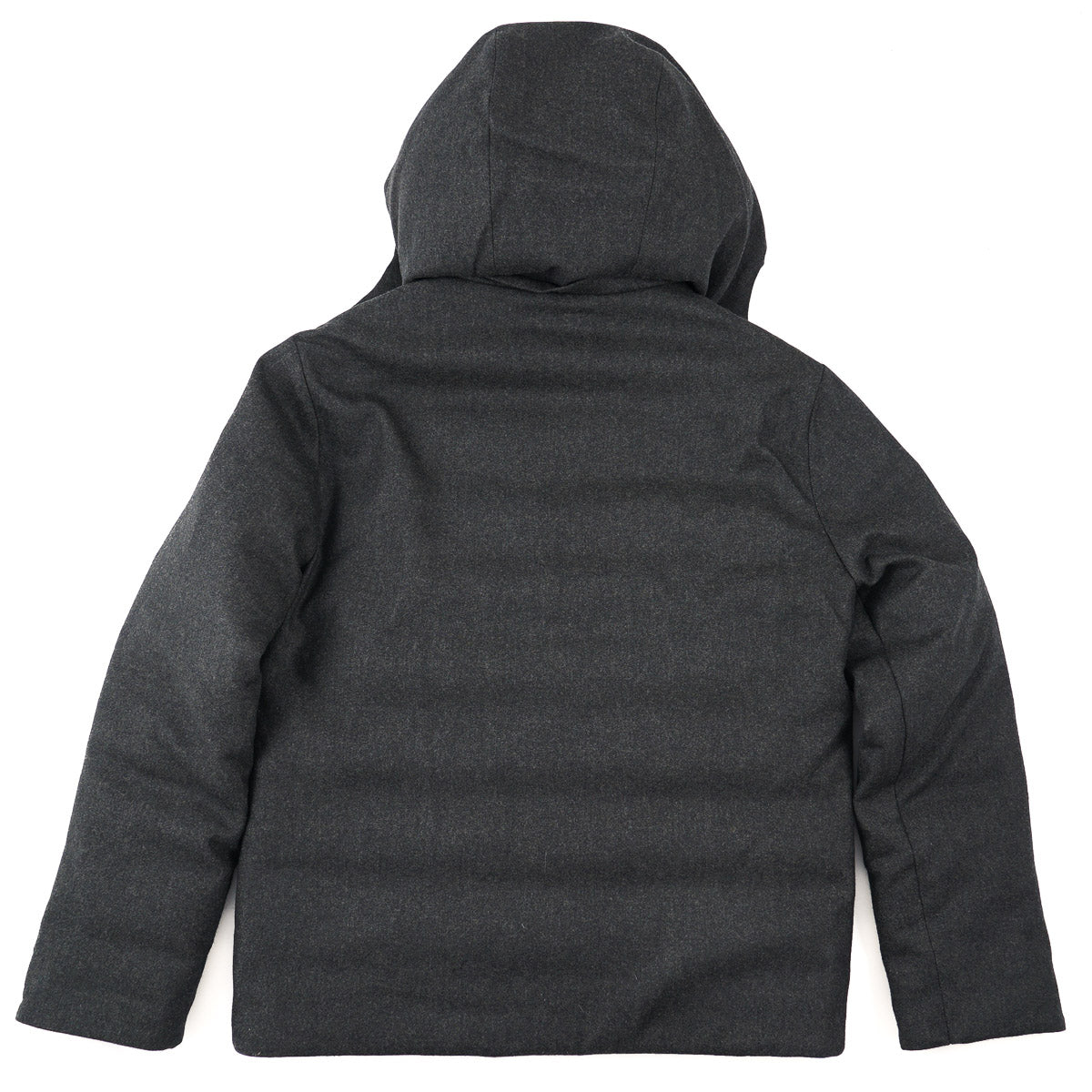 Boglioli Flannel Wool Hooded Down Jacket