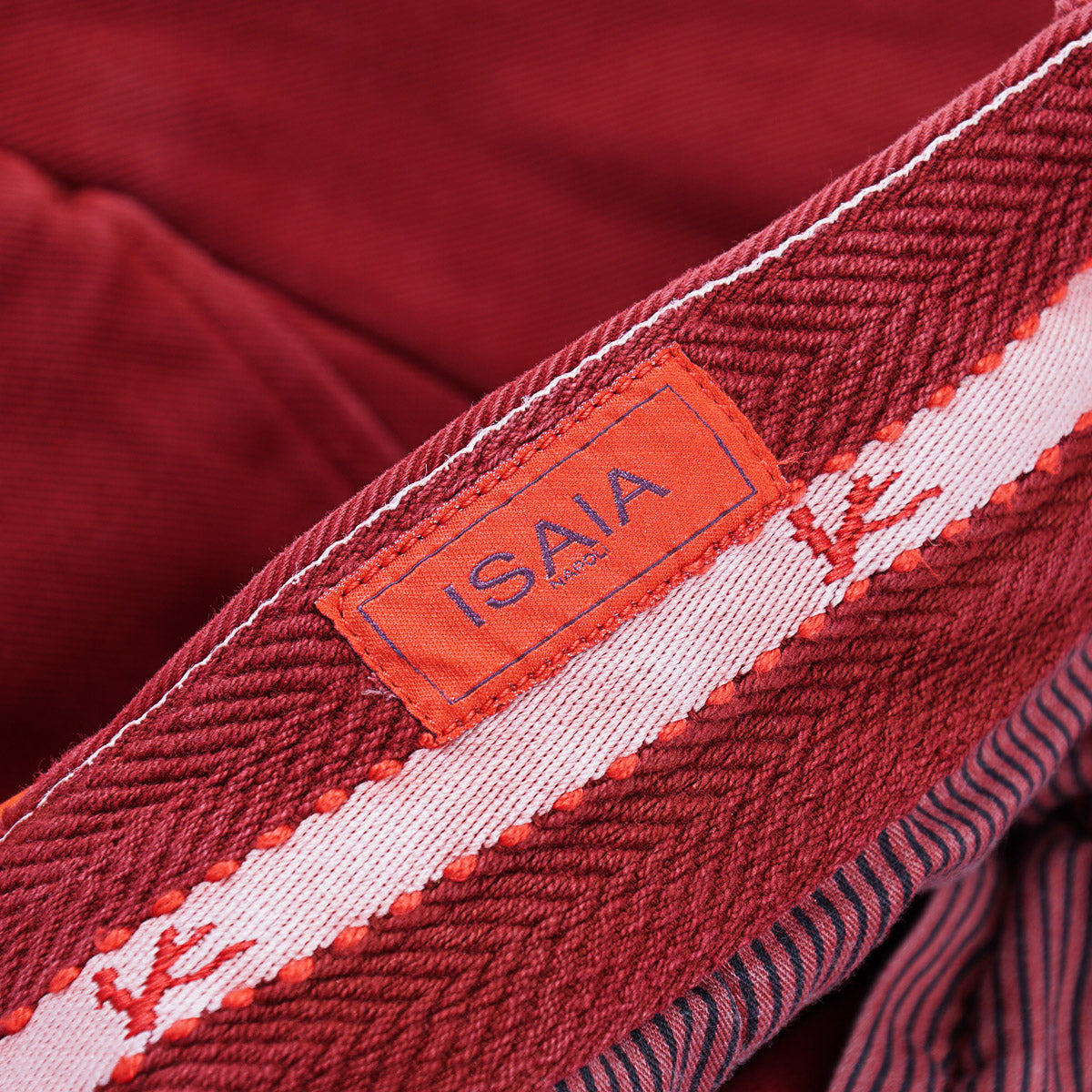 Isaia Slim-Fit Twill Cotton Chinos