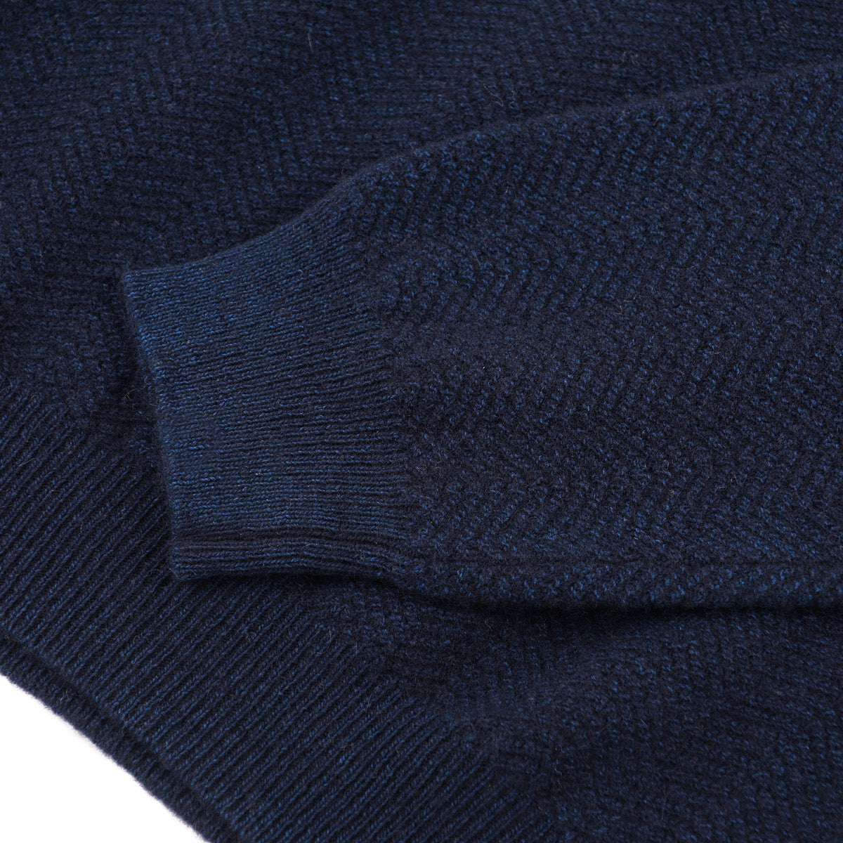 Boglioli Herringbone Wool-Cashmere Sweater - Top Shelf Apparel