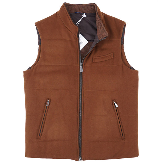 Manto Quilted Flannel Cashmere Vest - Top Shelf Apparel