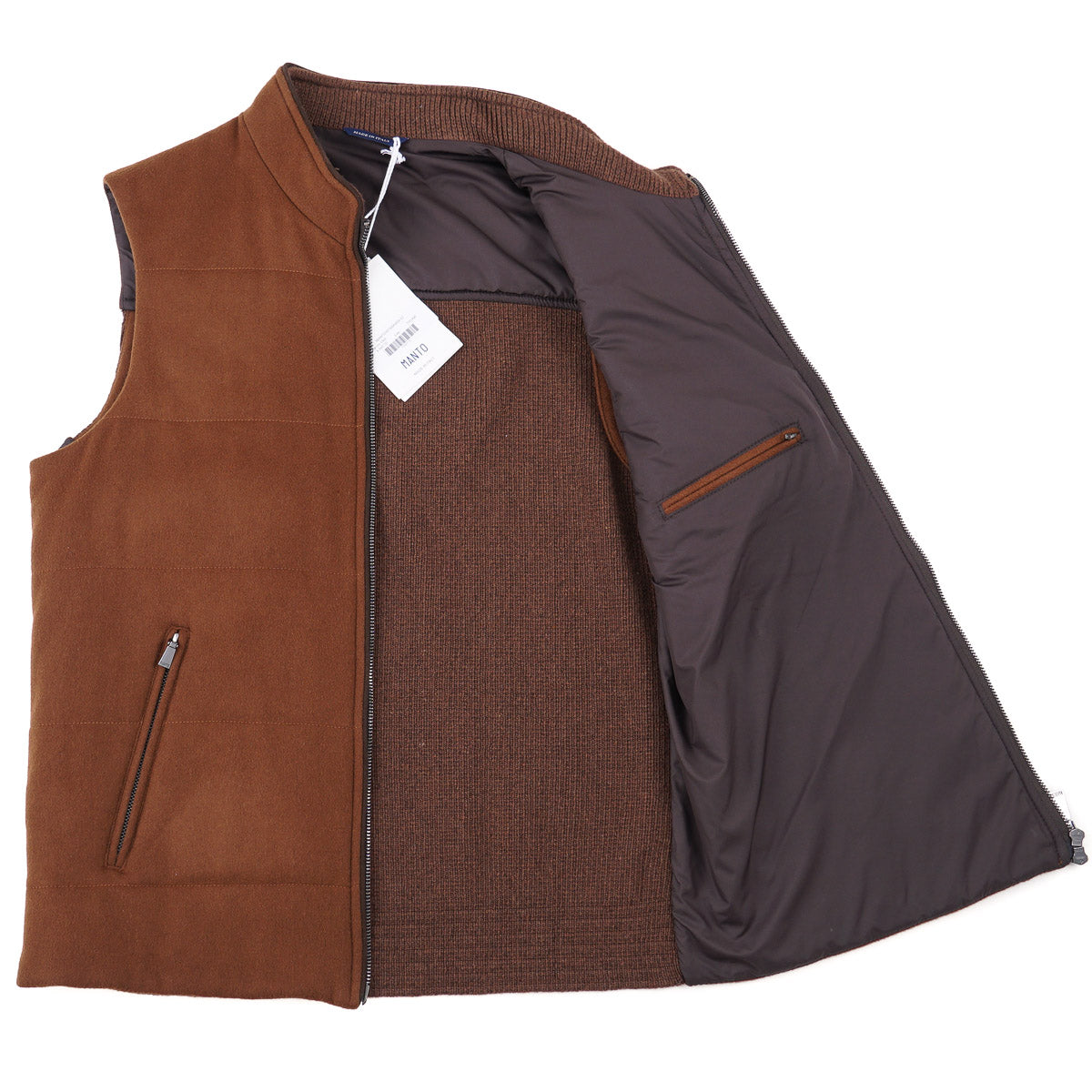 Manto Quilted Flannel Cashmere Vest
