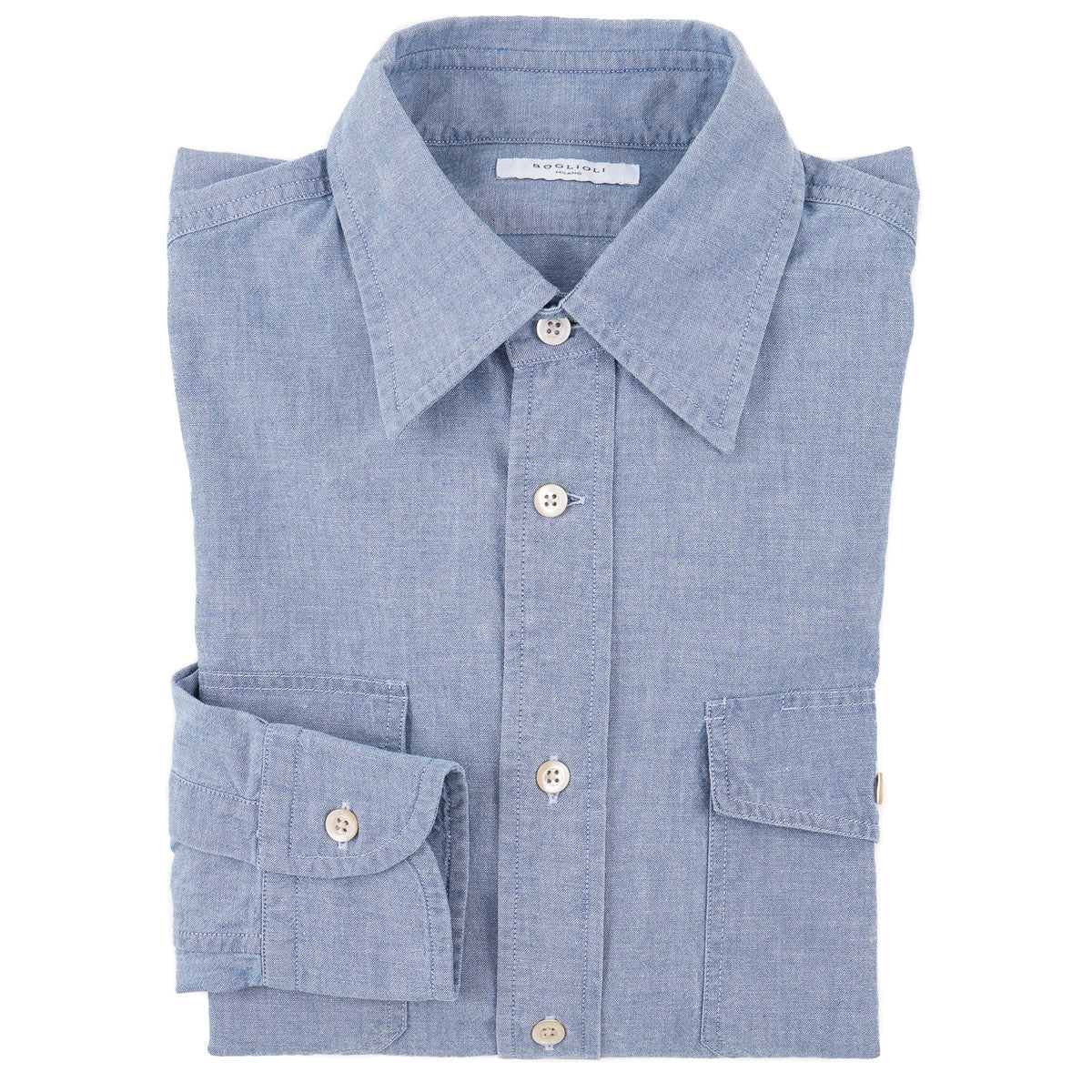 Boglioli Slim-Fit Chambray Cotton Shirt