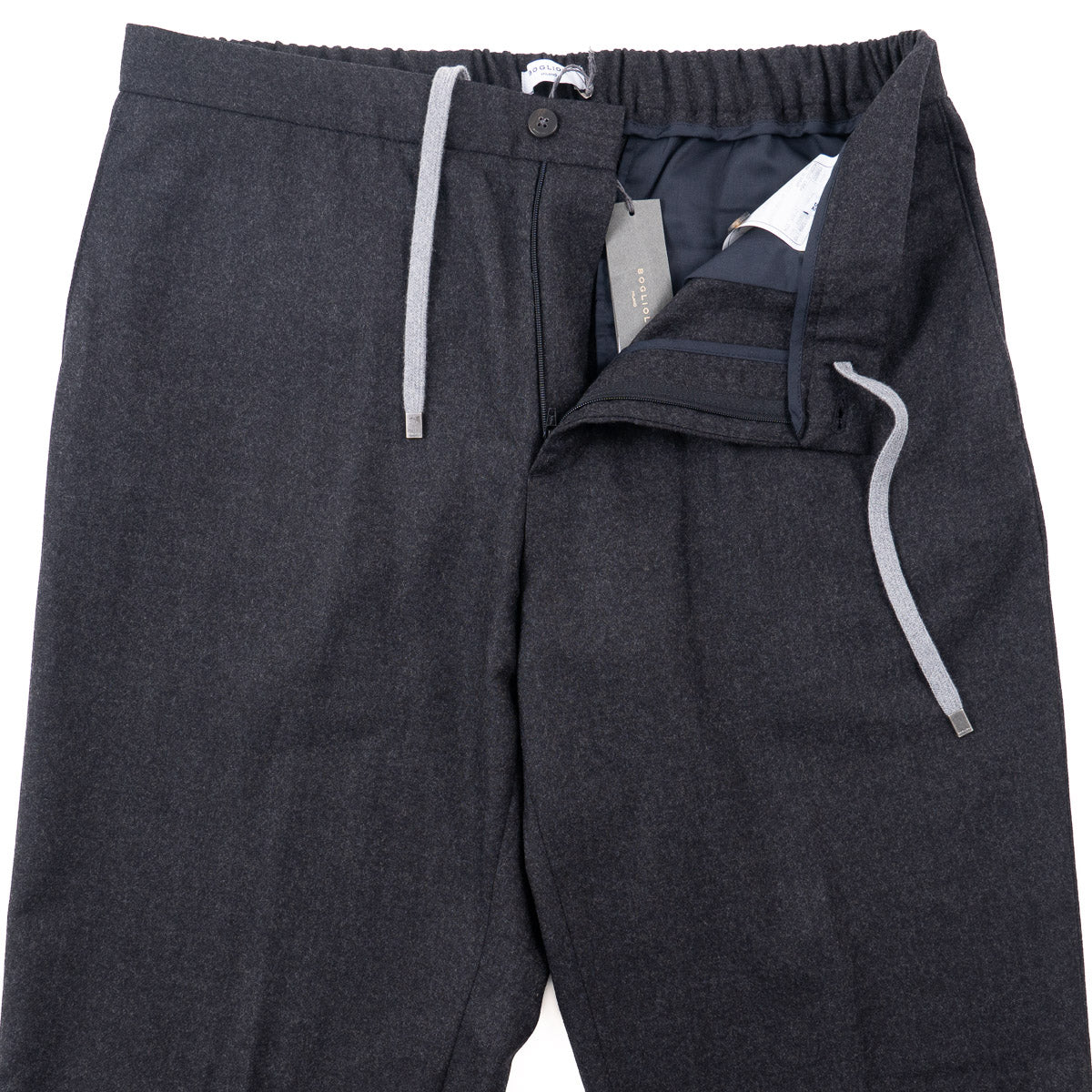 Boglioli Flannel Wool Drawstring Pants - Top Shelf Apparel