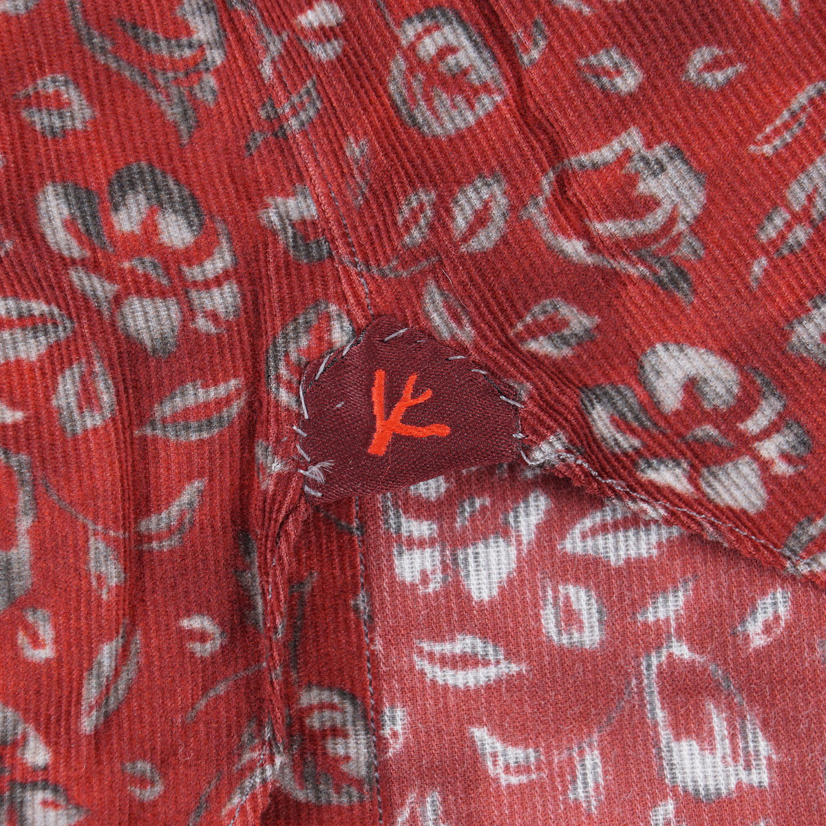 Isaia Printed Corduroy Cotton Shirt