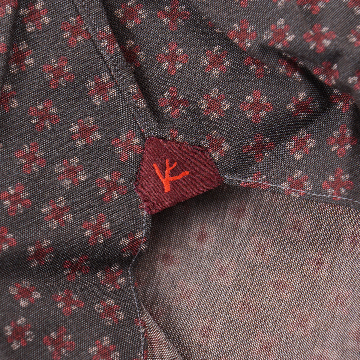 Isaia Jacquard Print Cotton Shirt