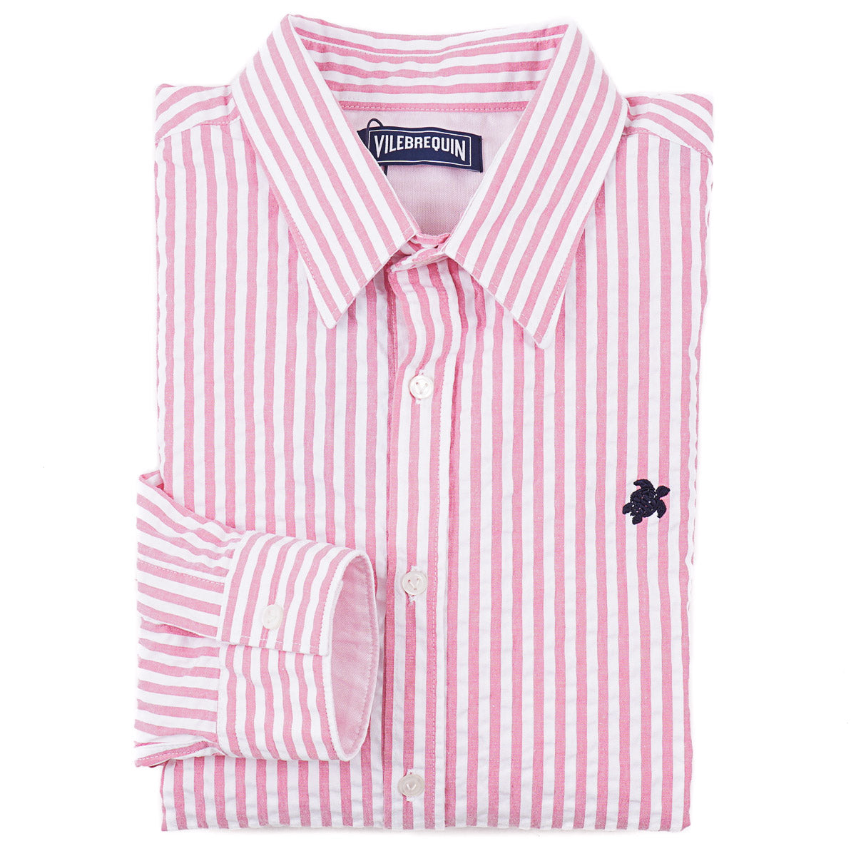 Vilebrequin Striped Seersucker Cotton Shirt