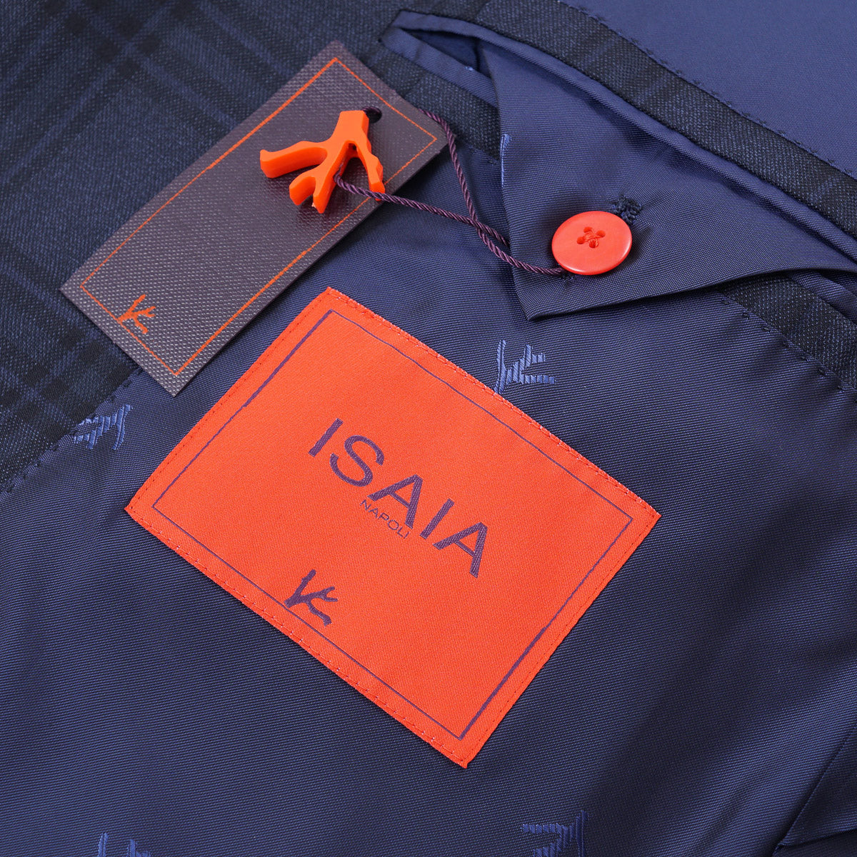 Isaia Dark Blue Check Wool Sport Coat - Top Shelf Apparel