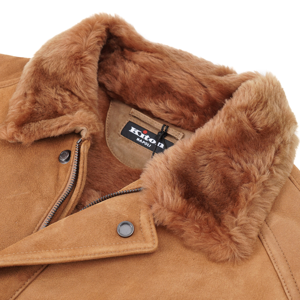 Kiton Plush Shearling-Lined Leather Jacket - Top Shelf Apparel