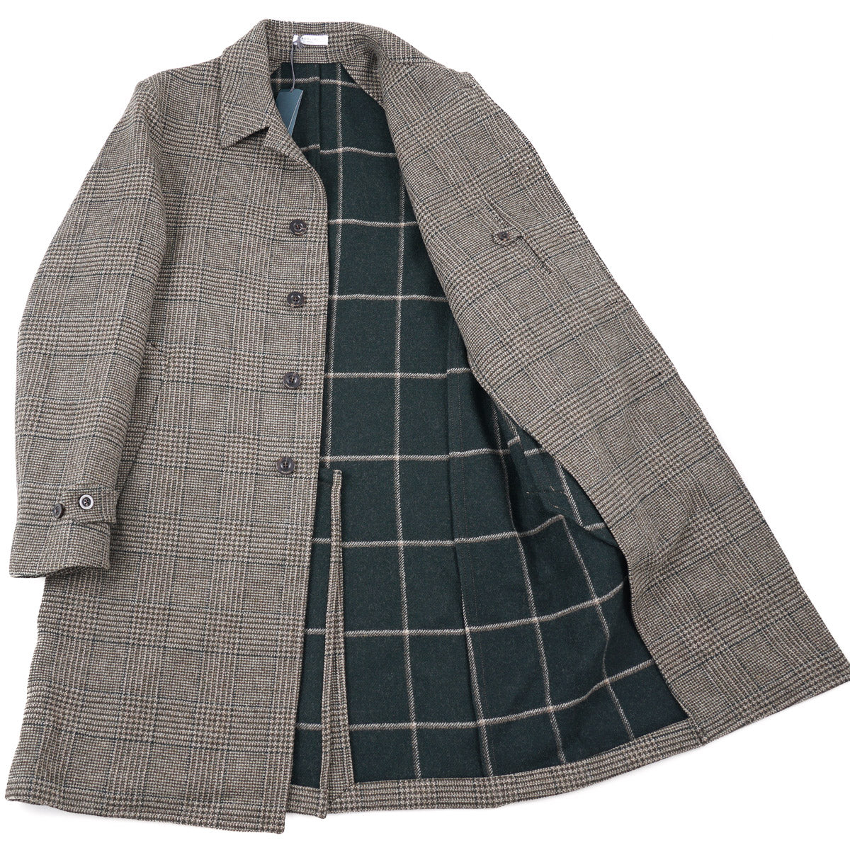 Boglioli Plaid Brushed Wool Overcoat - Top Shelf Apparel