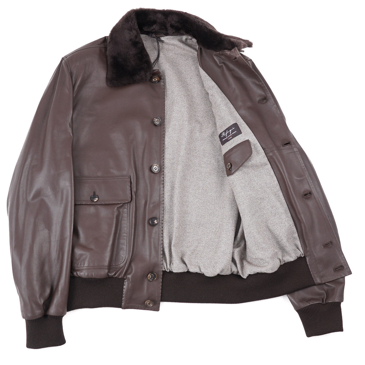 Rifugio Nappa Leather Jacket with Beaver Collar - Top Shelf Apparel