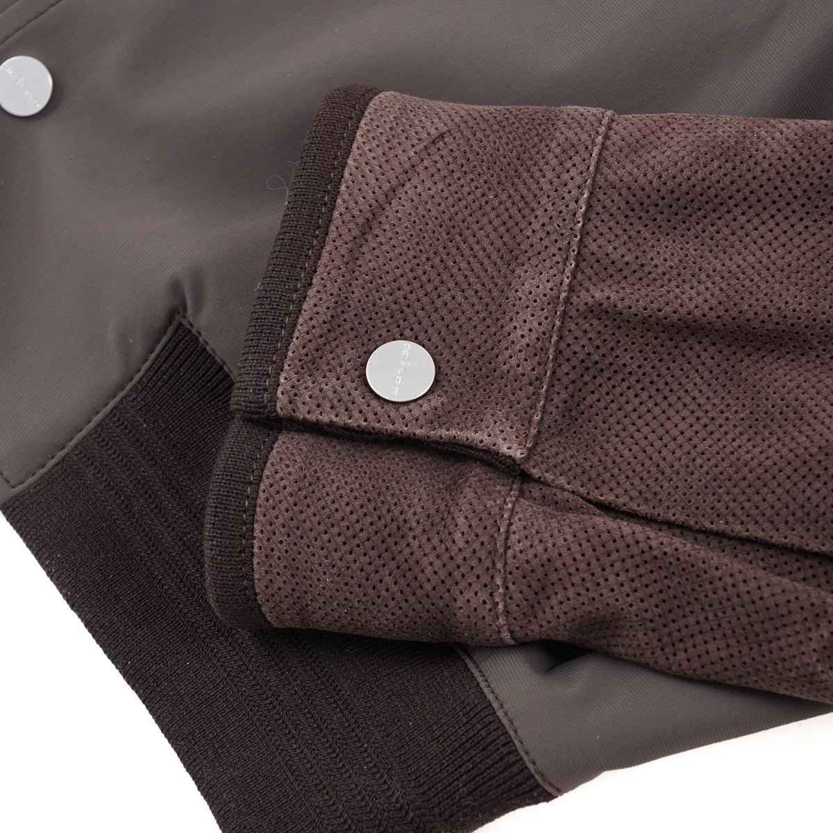 Kiton Suede and Nylon Bomber Jacket - Top Shelf Apparel