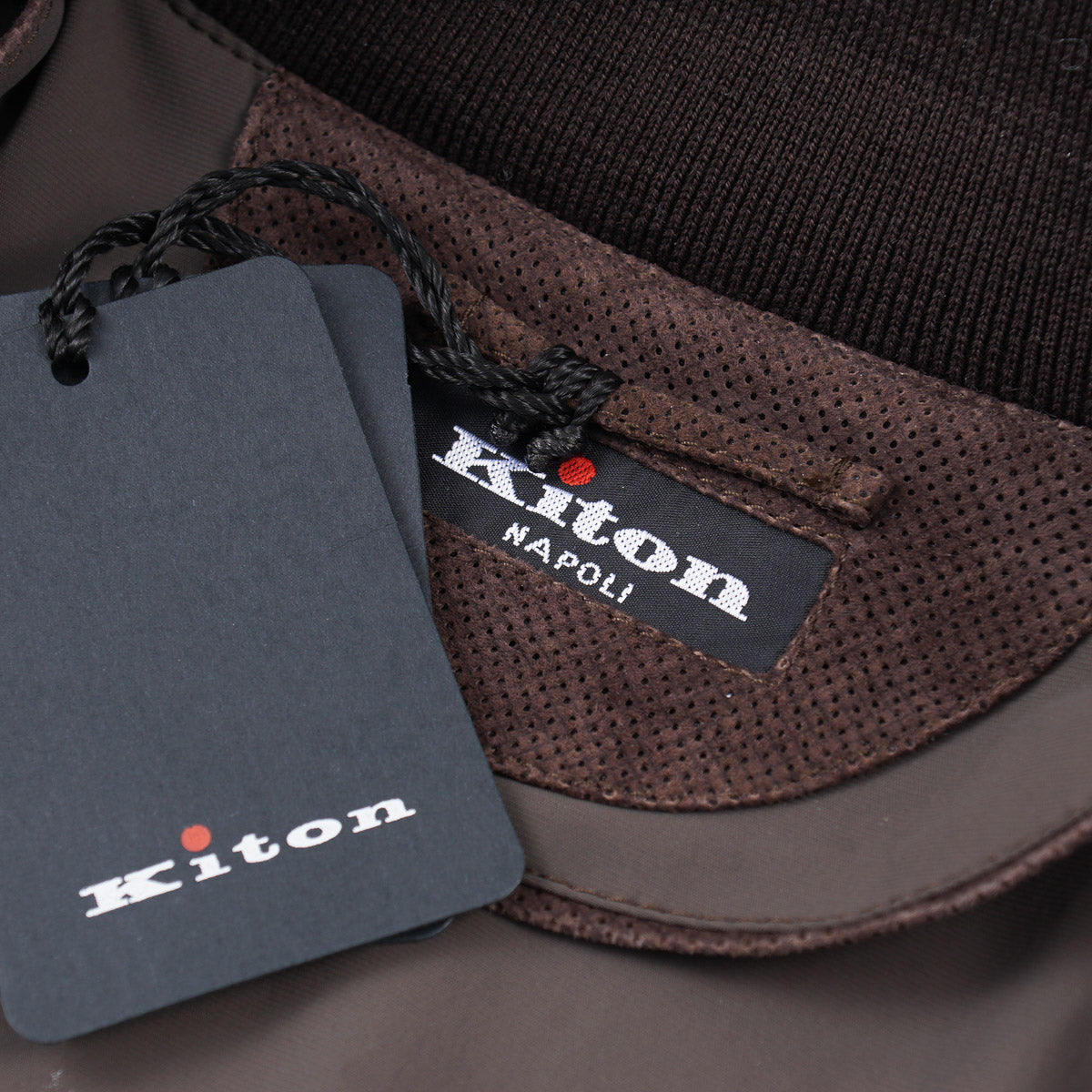 Kiton Suede and Nylon Bomber Jacket - Top Shelf Apparel