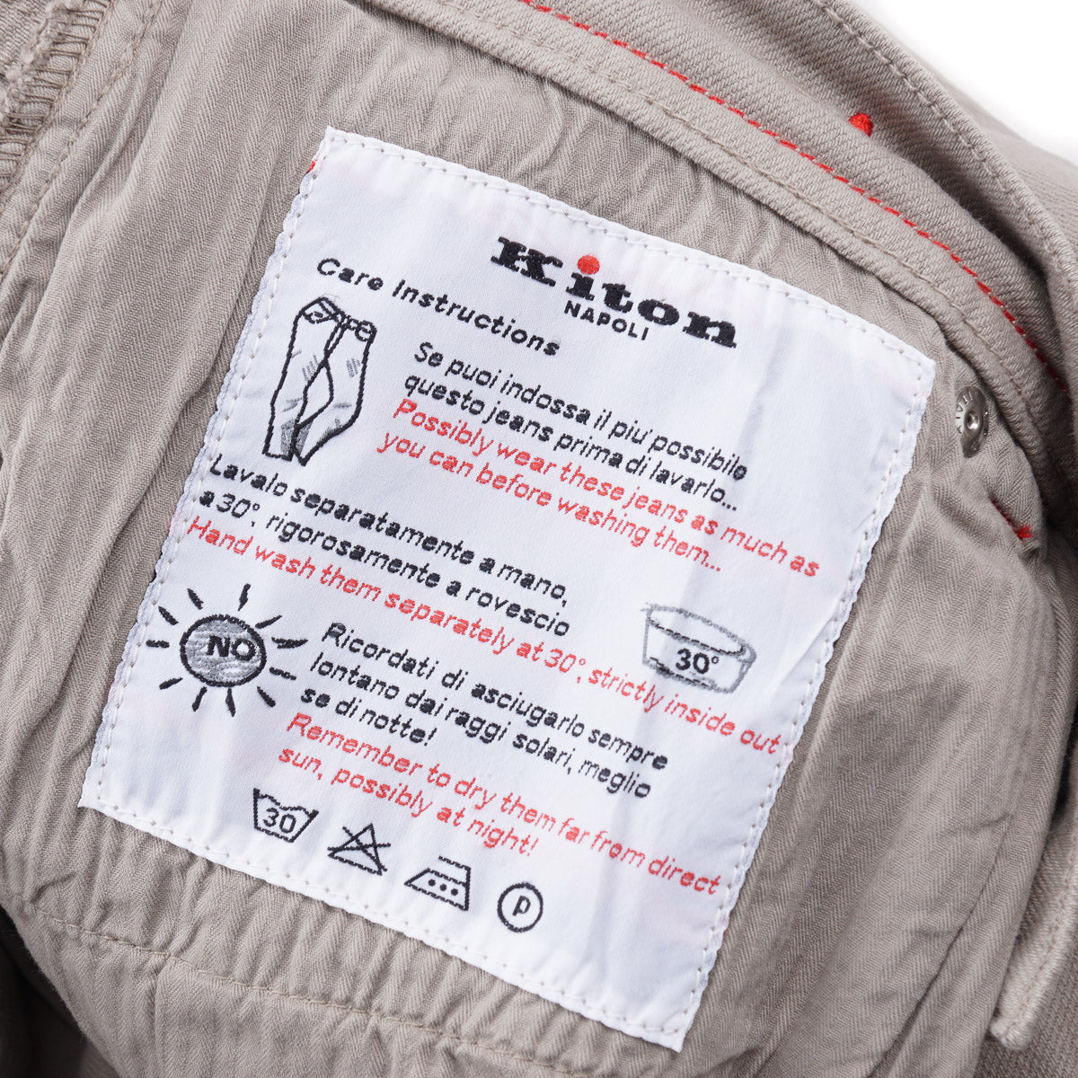 Kiton Gray Stretch Denim Jeans - Top Shelf Apparel
