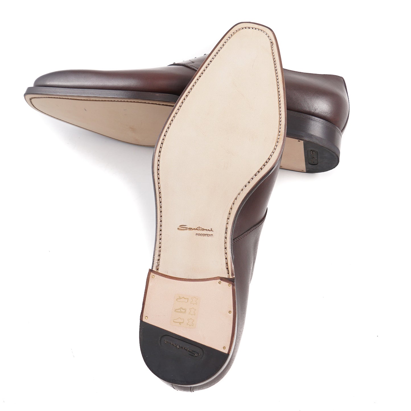 Santoni Goodyear-Welt Derby in Brown - Top Shelf Apparel