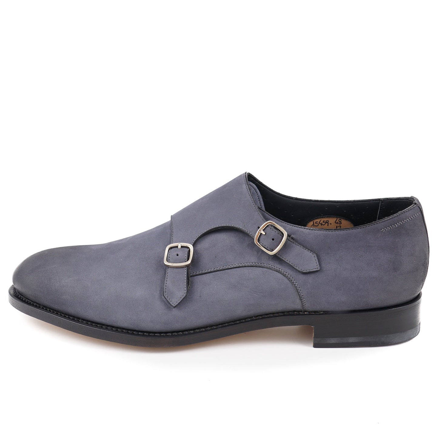 Santoni Double-Buckle Monk Strap in Nubuck Suede - Top Shelf Apparel