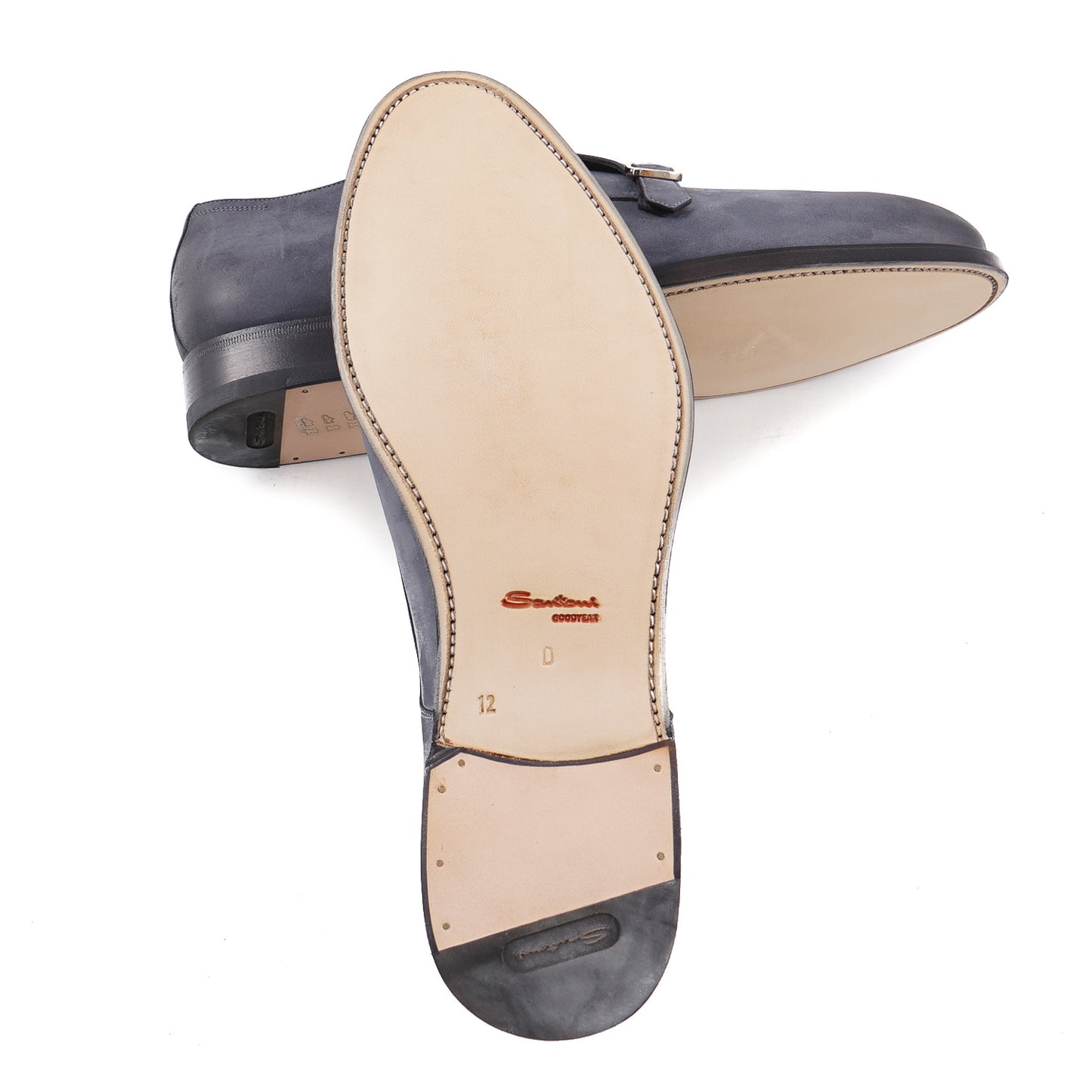 Santoni Double-Buckle Monk Strap in Nubuck Suede - Top Shelf Apparel