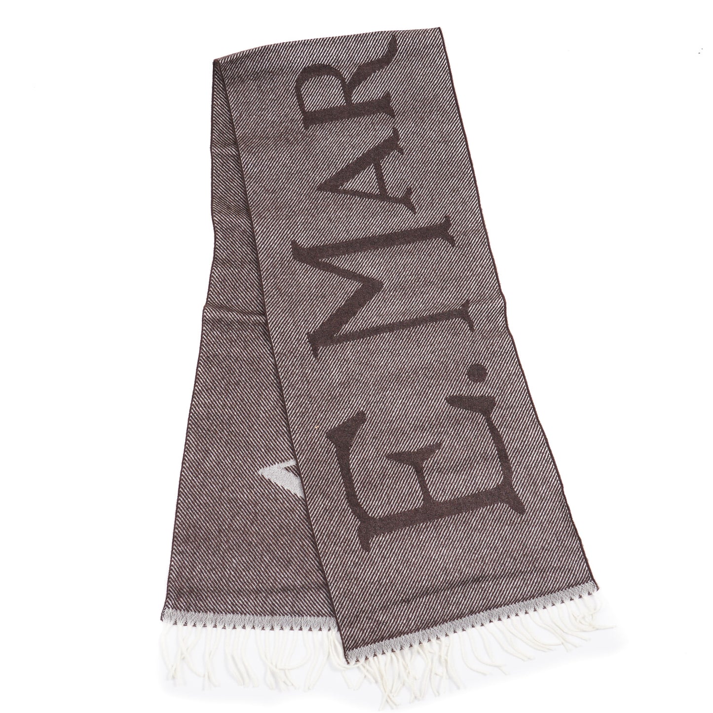 E.Marinella Wool Scarf with Logo Motif - Top Shelf Apparel