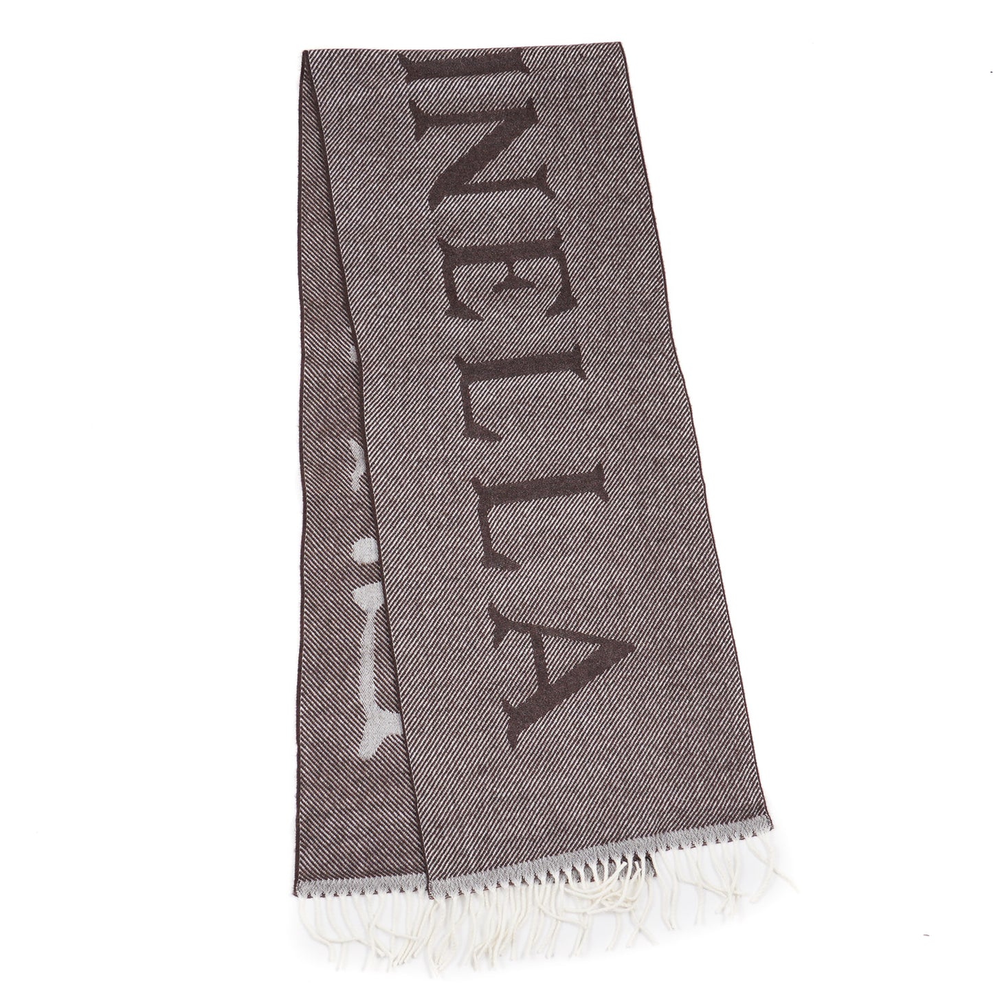 E.Marinella Wool Scarf with Logo Motif - Top Shelf Apparel