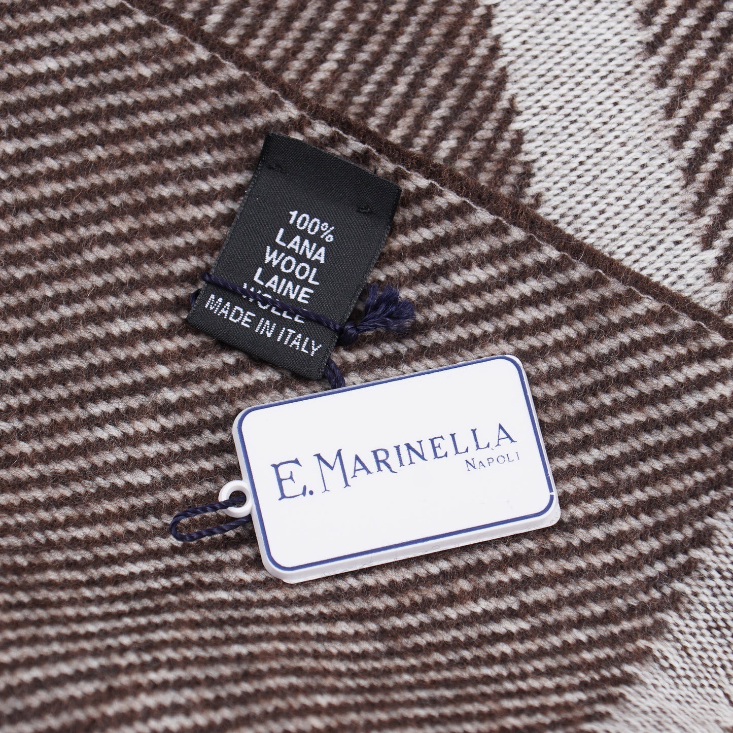 E.Marinella Wool Scarf with Logo Motif - Top Shelf Apparel