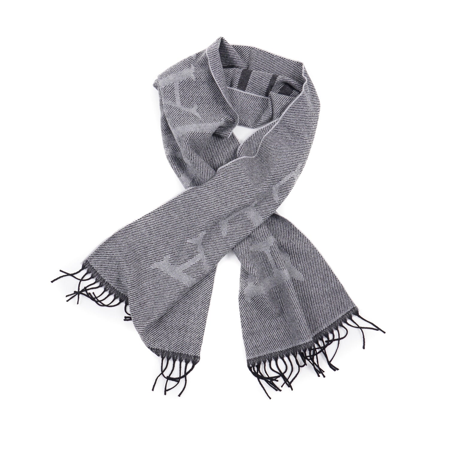 E.Marinella Wool Scarf with Logo Motif - Top Shelf Apparel