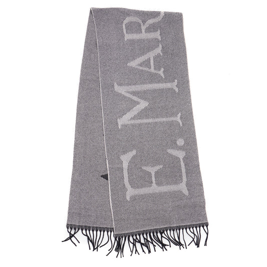 E.Marinella Wool Scarf with Logo Motif - Top Shelf Apparel