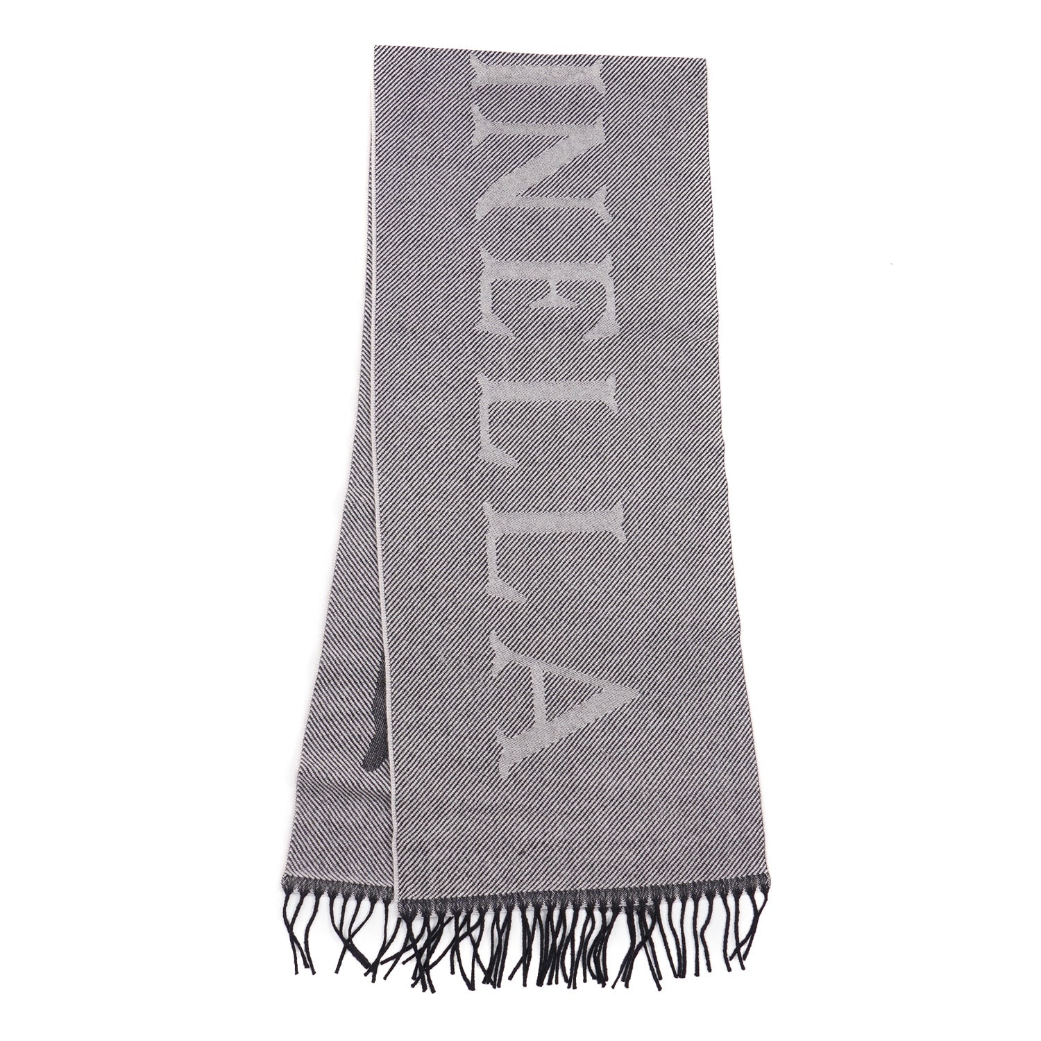 E.Marinella Wool Scarf with Logo Motif - Top Shelf Apparel
