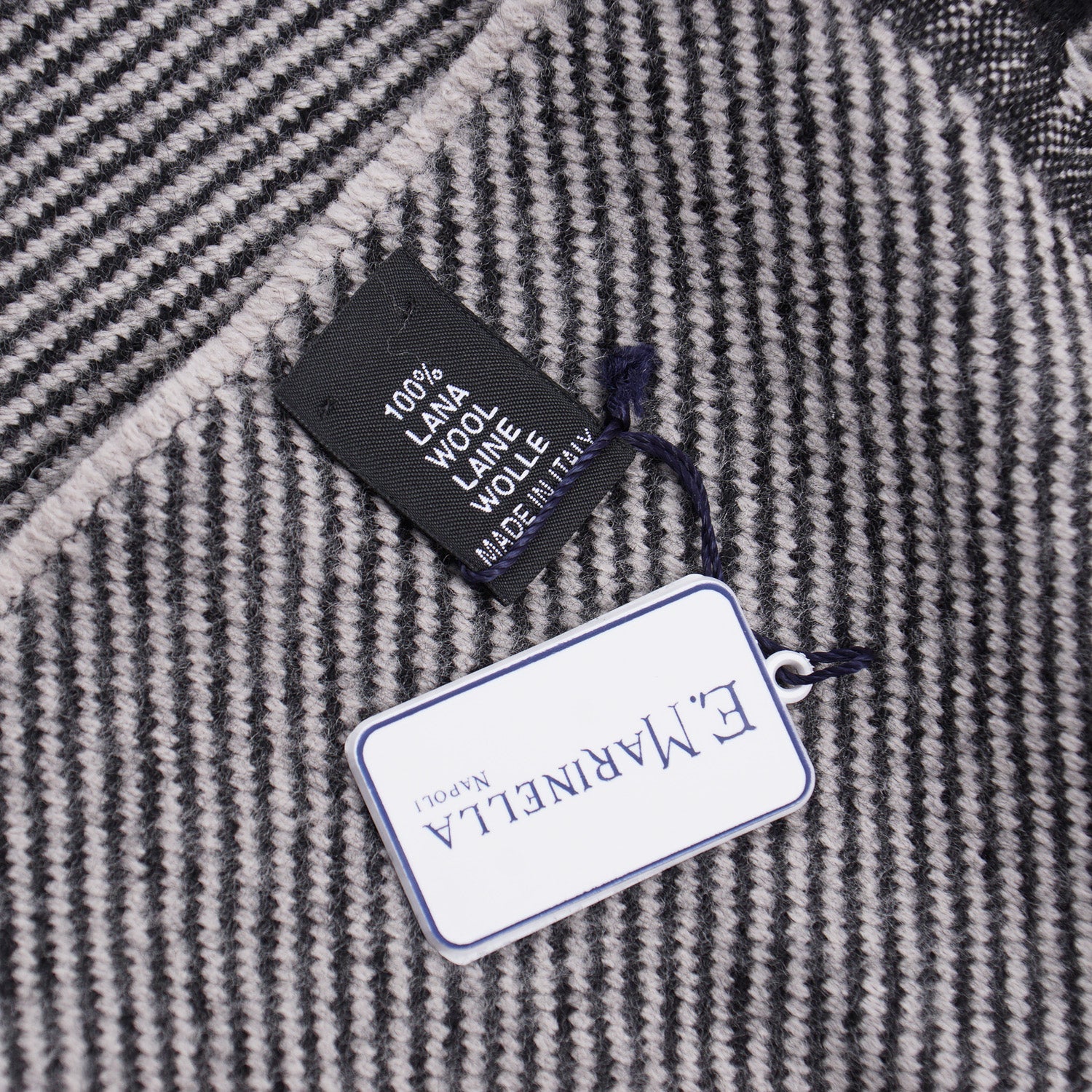 E.Marinella Wool Scarf with Logo Motif - Top Shelf Apparel