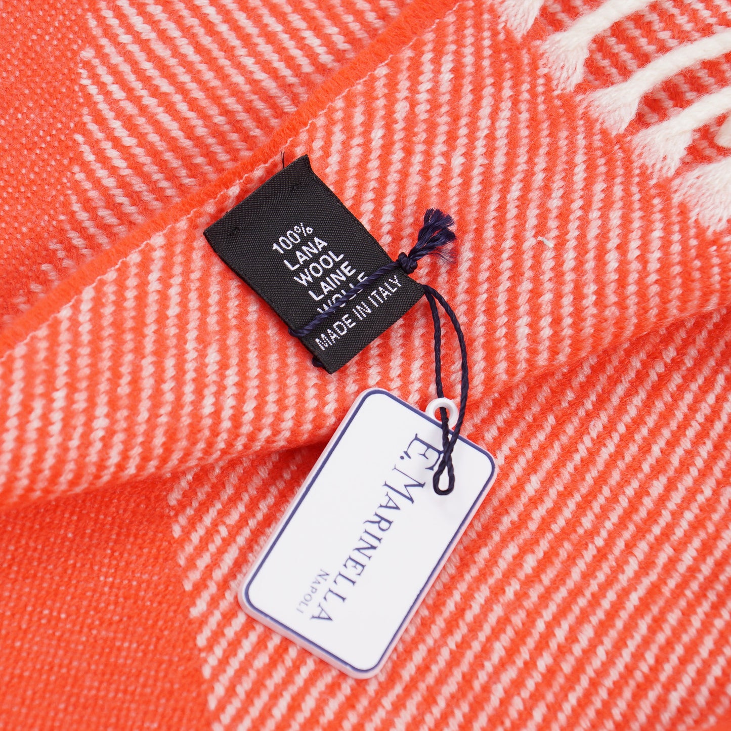 E.Marinella Wool Scarf with Logo Motif - Top Shelf Apparel