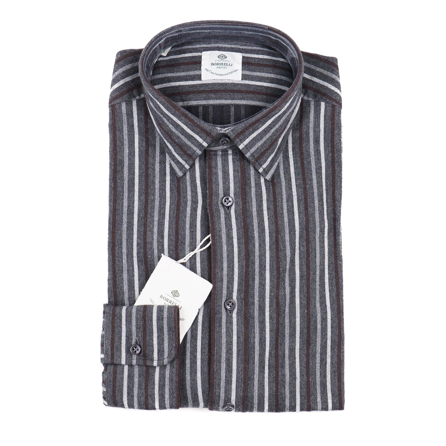 Luigi Borrelli Regular-Fit Flannel Cotton Shirt - Top Shelf Apparel