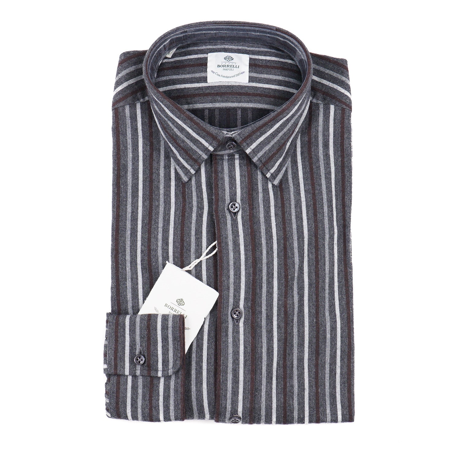 Luigi Borrelli Regular-Fit Flannel Cotton Shirt - Top Shelf Apparel