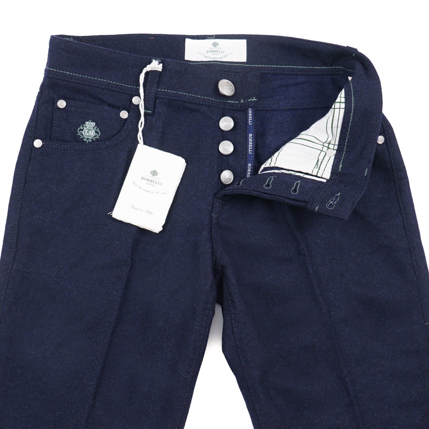 Luigi Borrelli Wool 5-Pocket Pants - Top Shelf Apparel