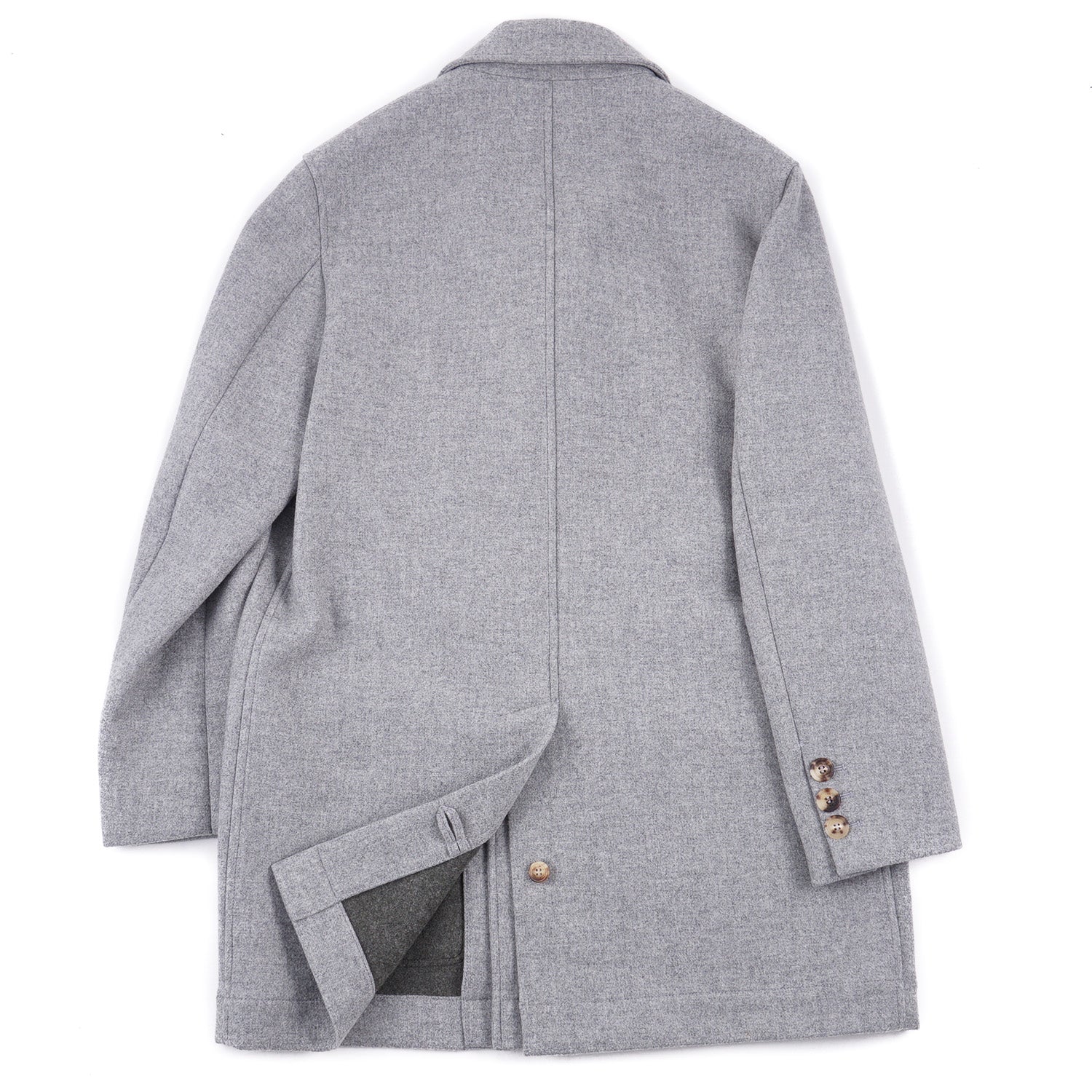 Brunello Cucinelli Light Gray Wool Coat - Top Shelf Apparel