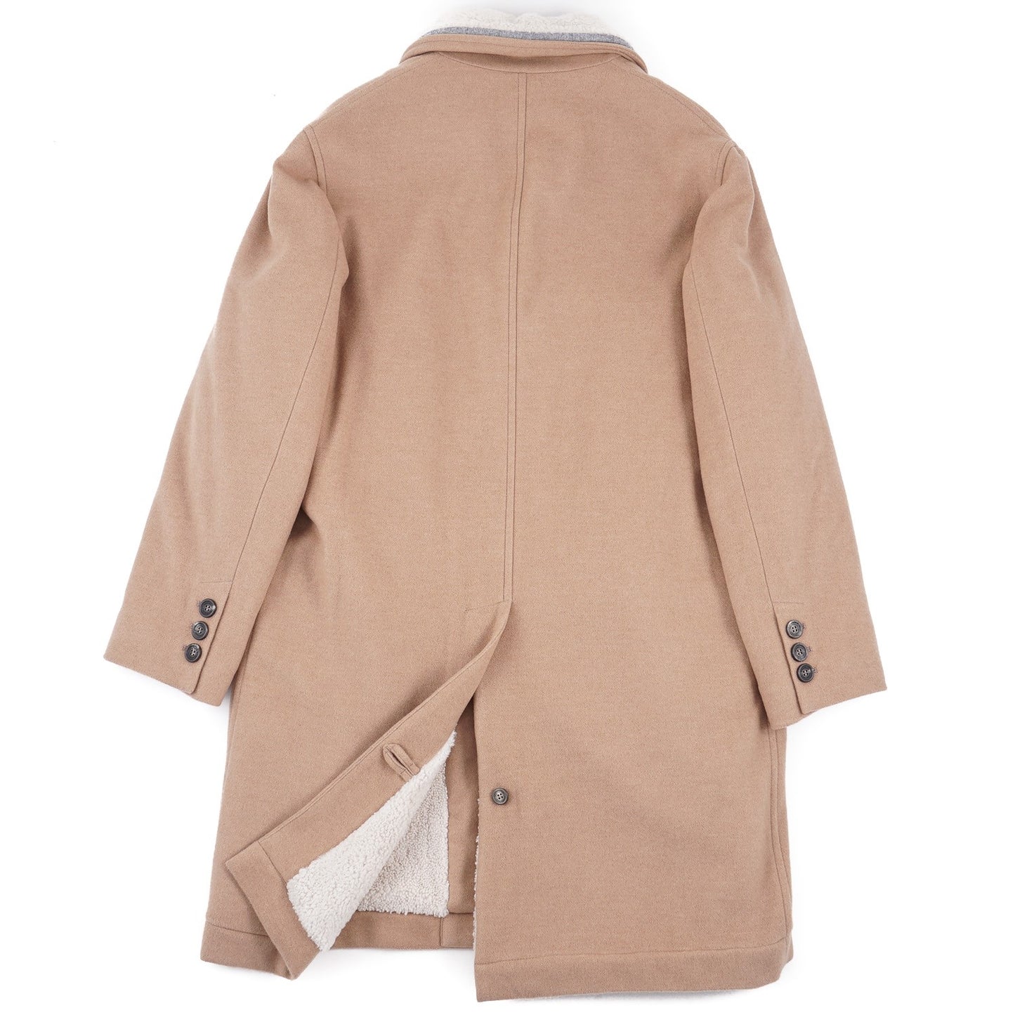 Brunello Cucinelli Cashmere Coat with Shearling Lining - Top Shelf Apparel