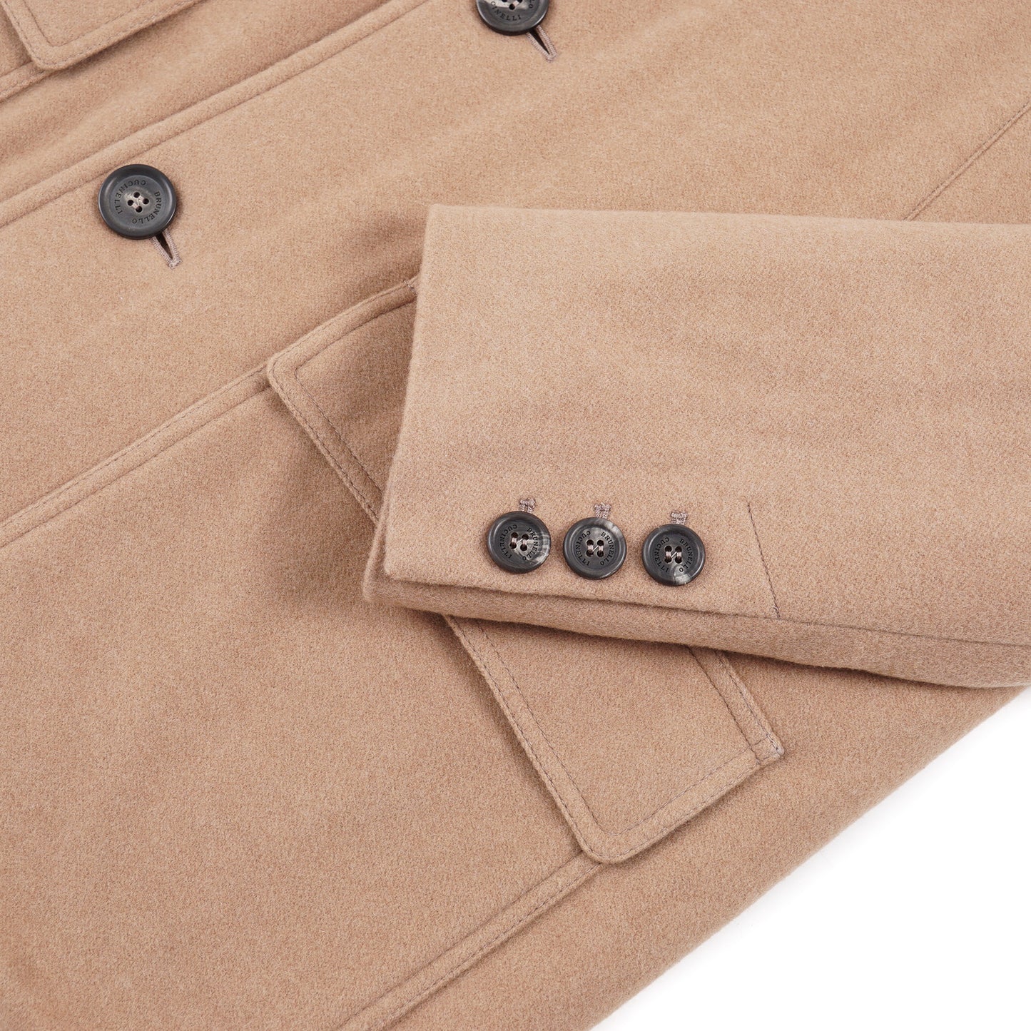 Brunello Cucinelli Cashmere Coat with Shearling Lining - Top Shelf Apparel