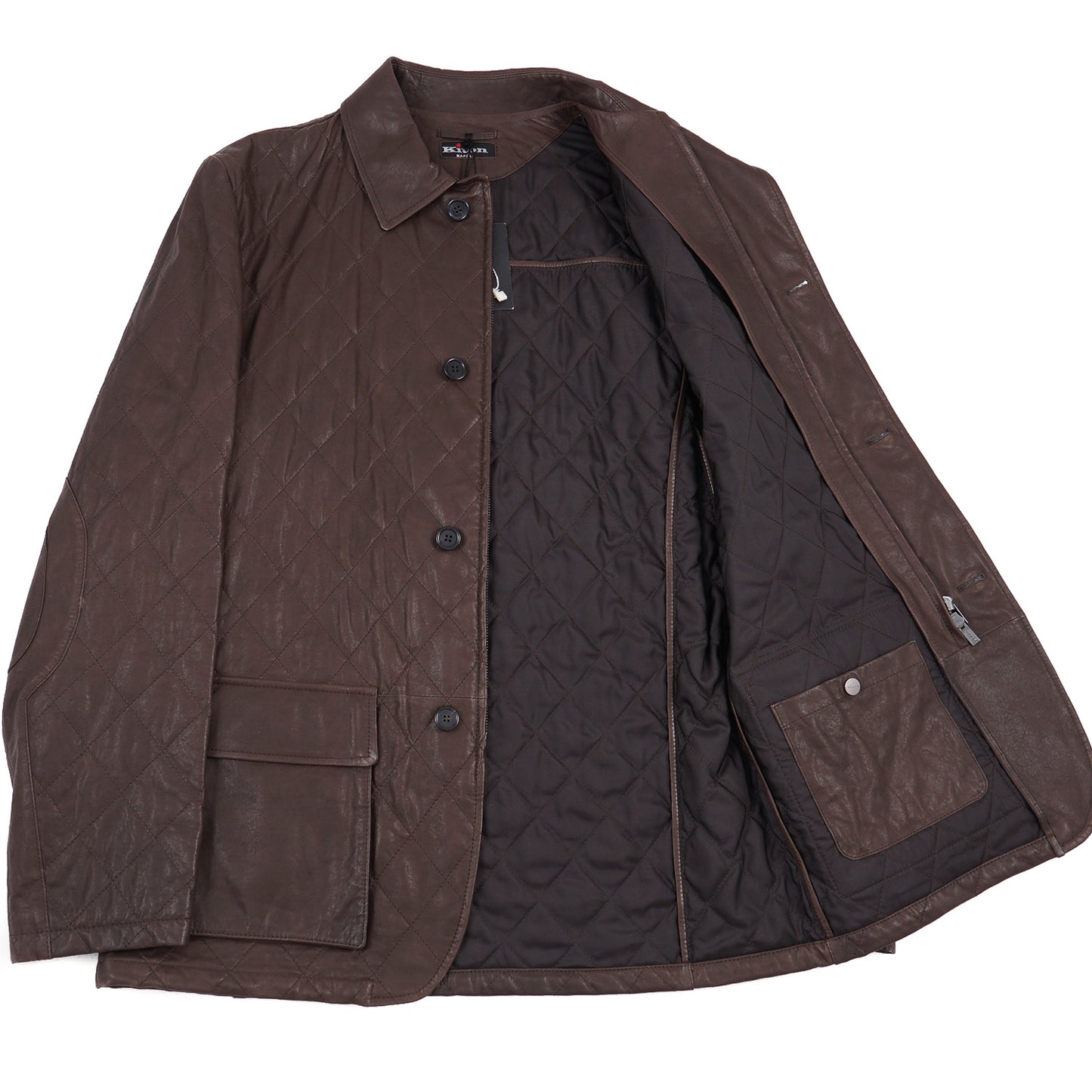Kiton Quilted Lambskin Leather Jacket - Top Shelf Apparel