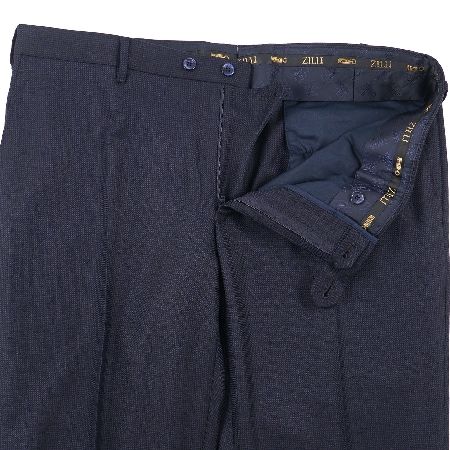 Zilli Herringbone Wool and Silk Suit - Top Shelf Apparel