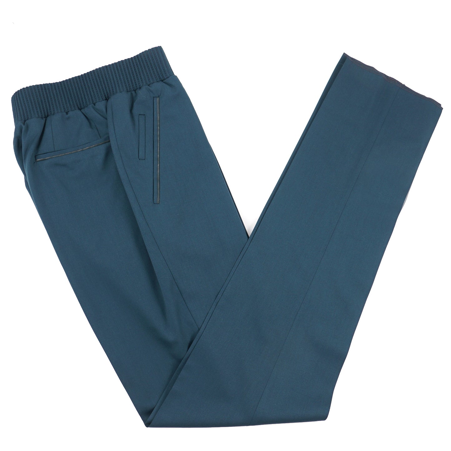 Zilli Wool Jogger Pants with Leather Details - Top Shelf Apparel