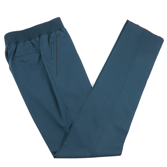 Zilli Wool Jogger Pants with Leather Details - Top Shelf Apparel