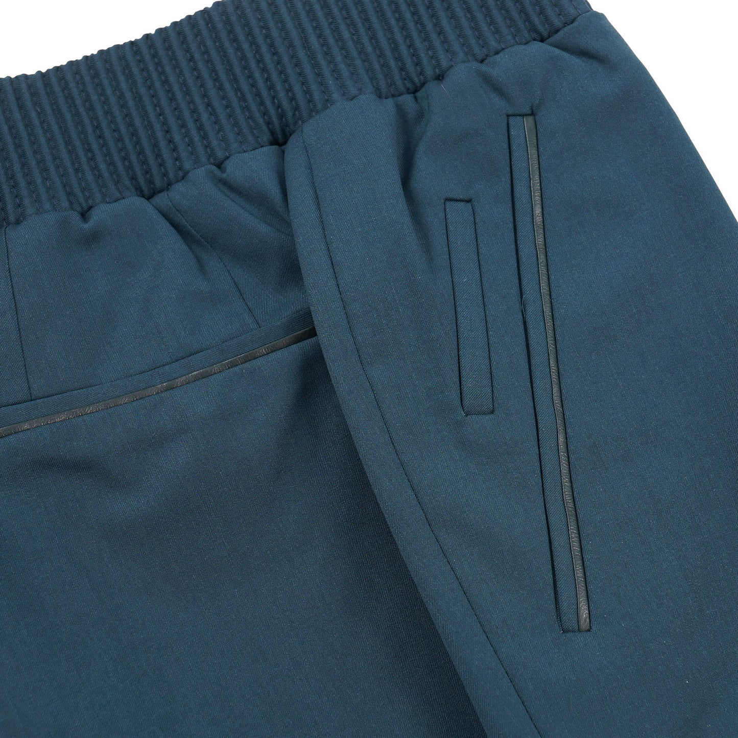 Zilli Wool Jogger Pants with Leather Details - Top Shelf Apparel