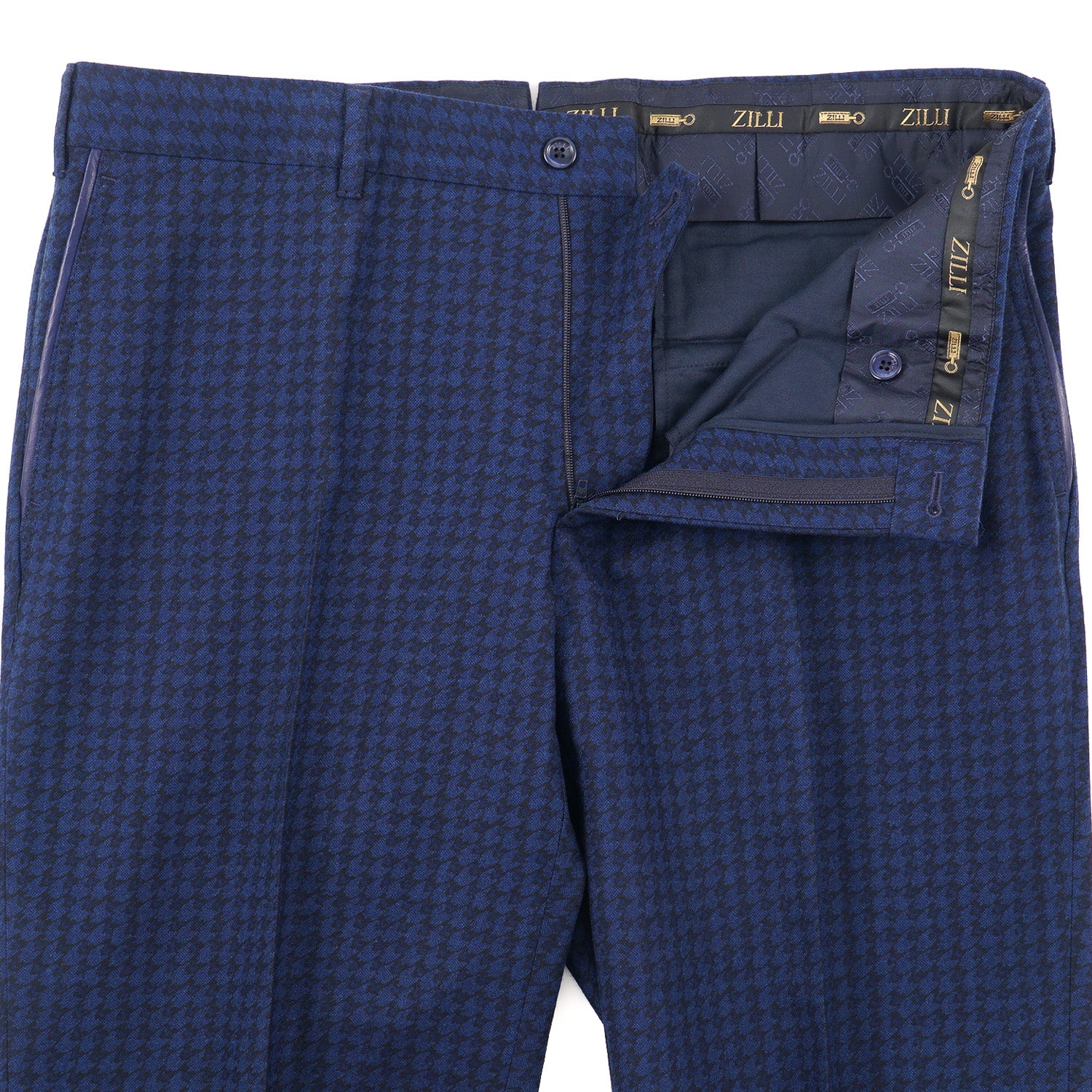 Zilli Soft Wool Pants with Leather Details - Top Shelf Apparel