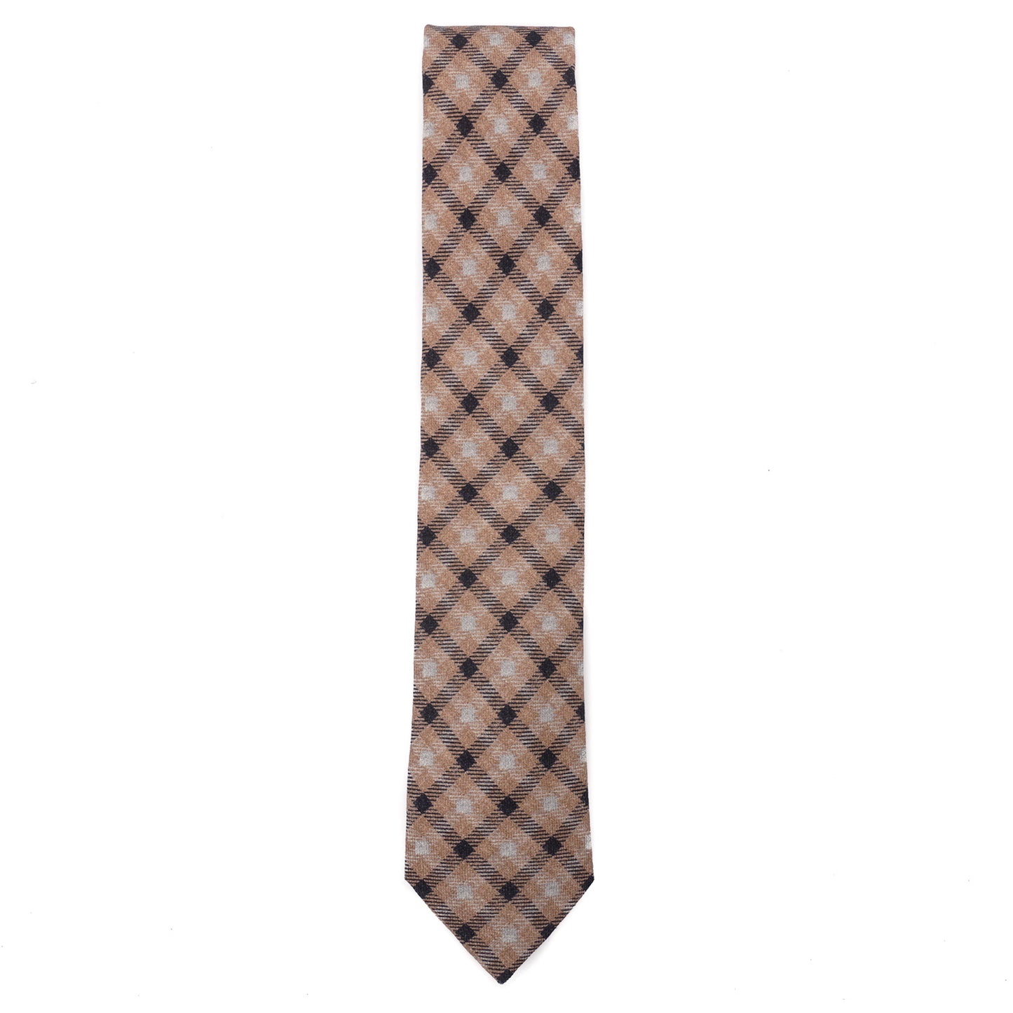 Isaia Soft Wool Tie with Check Print - Top Shelf Apparel