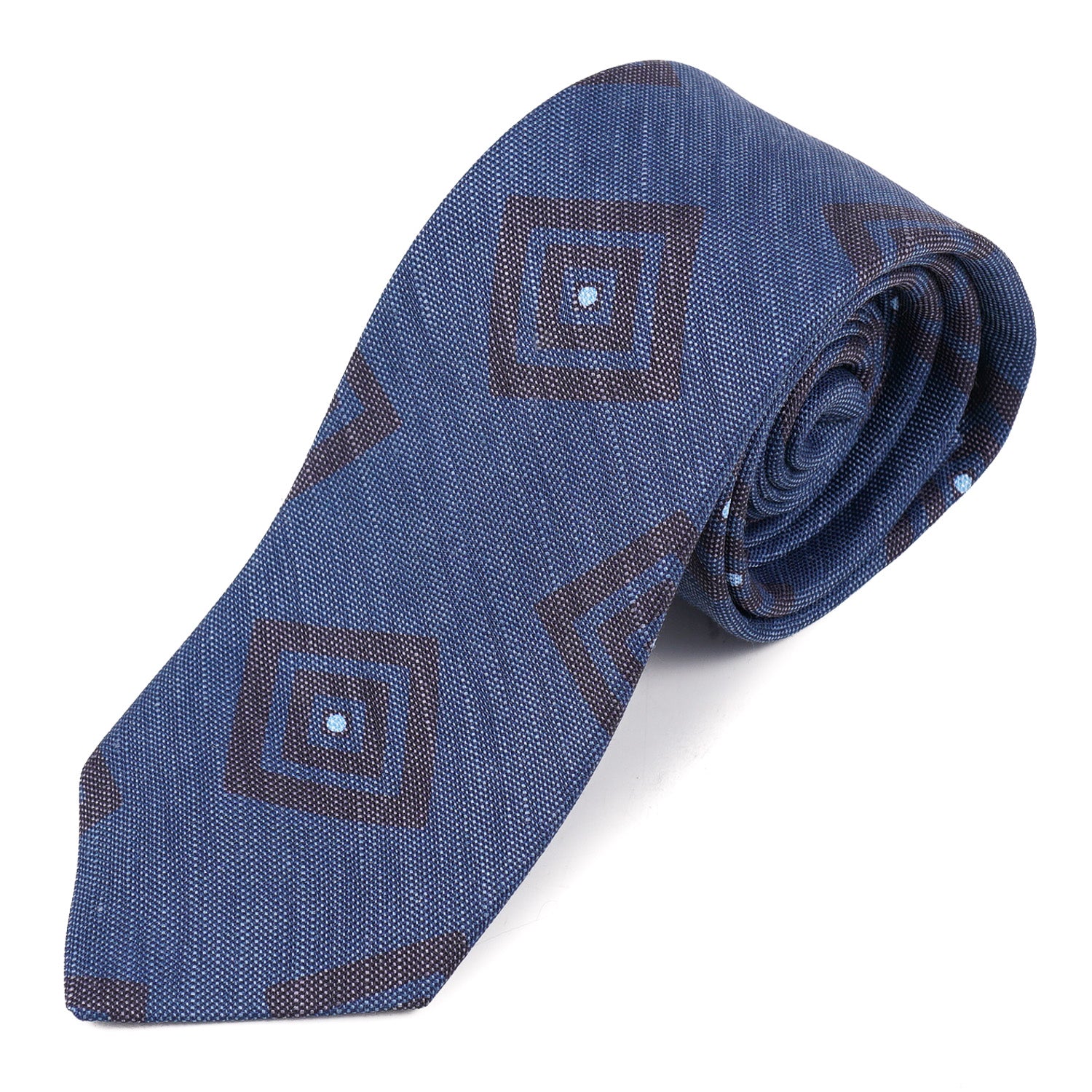 Luigi Borrelli Narrow Printed Silk Tie - Top Shelf Apparel
