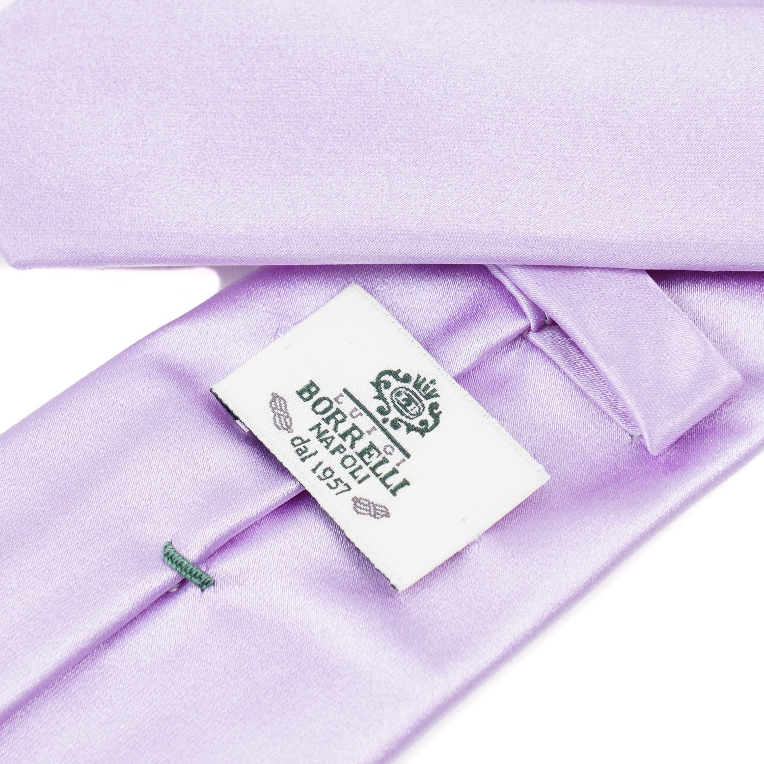 Luigi Borrelli Narrow Satin Silk Tie - Top Shelf Apparel